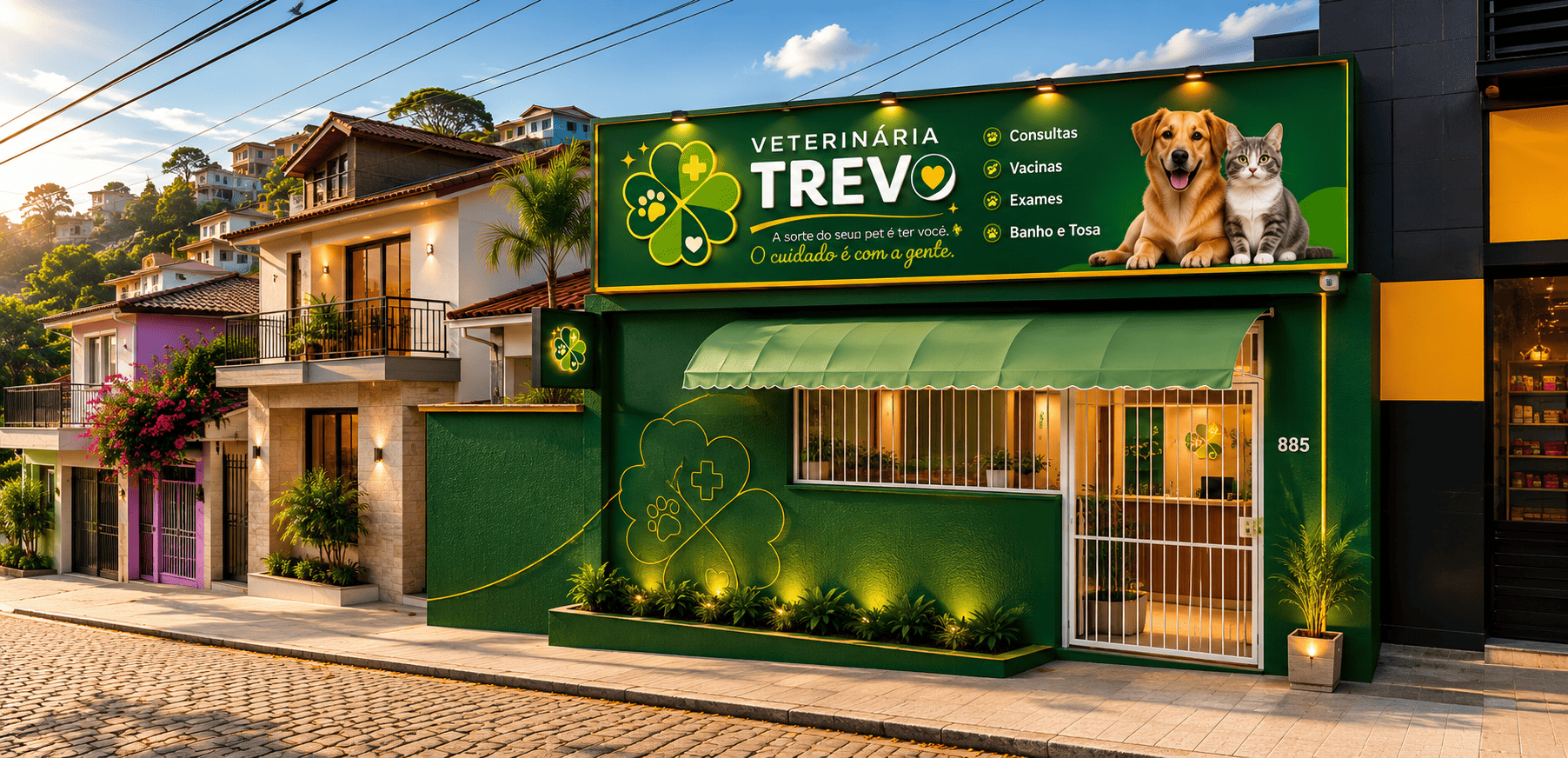 Fachada da Veterinária Trevo